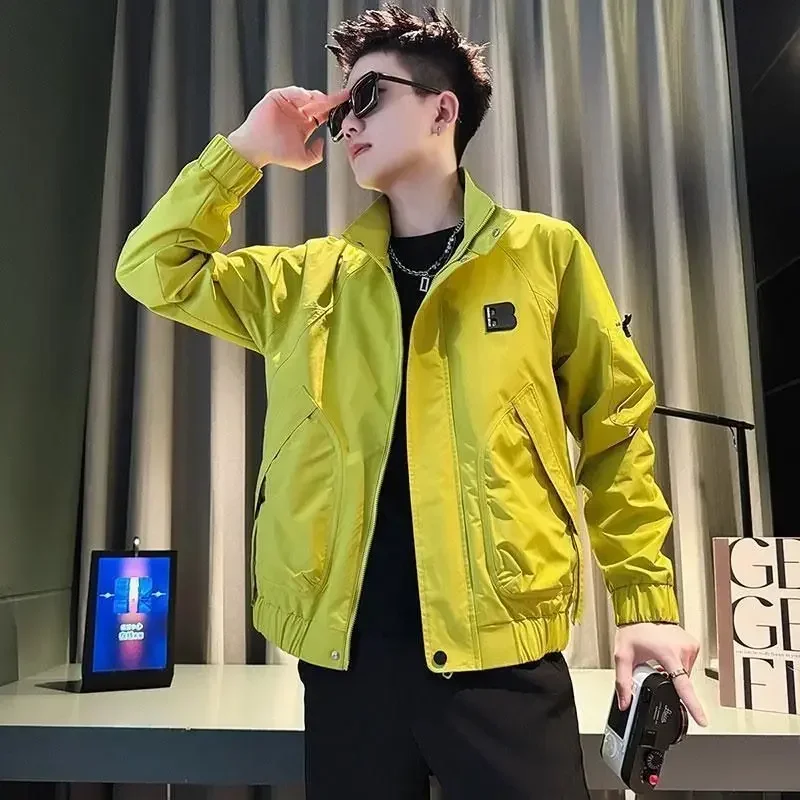 Male Coats Solid Color Slim Fit Men's Jackets Trendy Original Brands Deals Luxury Designer High Quality Cheap Sale Y2k Aesthetic