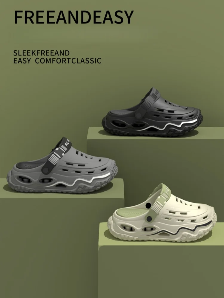 Neue Frühlings- und Sommer-Clogs mit Fußgewölbestütze, bequem, weich, dicksohlig, atmungsaktiv für Damen und Herren, geeignet für den Innen- und Außenbereich, modisch und vielseitig für den täglichen Gebrauch. – Detail 1