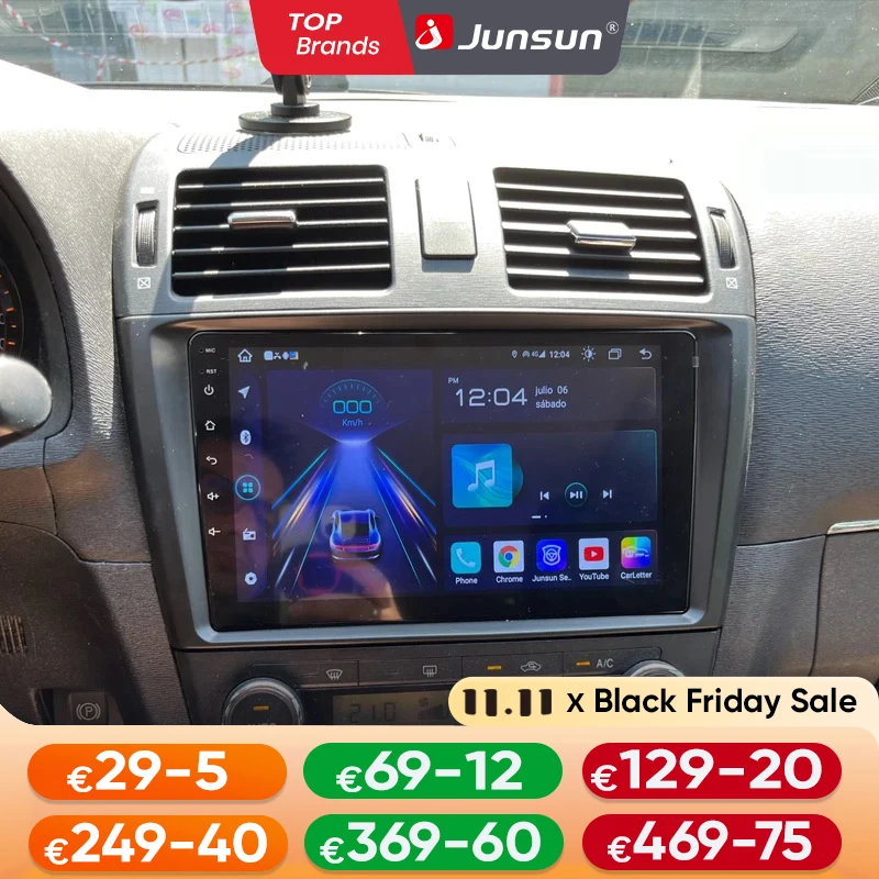 Junsun 4G CarPlay Android Radio for Toyota Avensis T27 2008 2009 2010 2011 - 2015 GPS Car Intelligent Systems Smart Autoradio