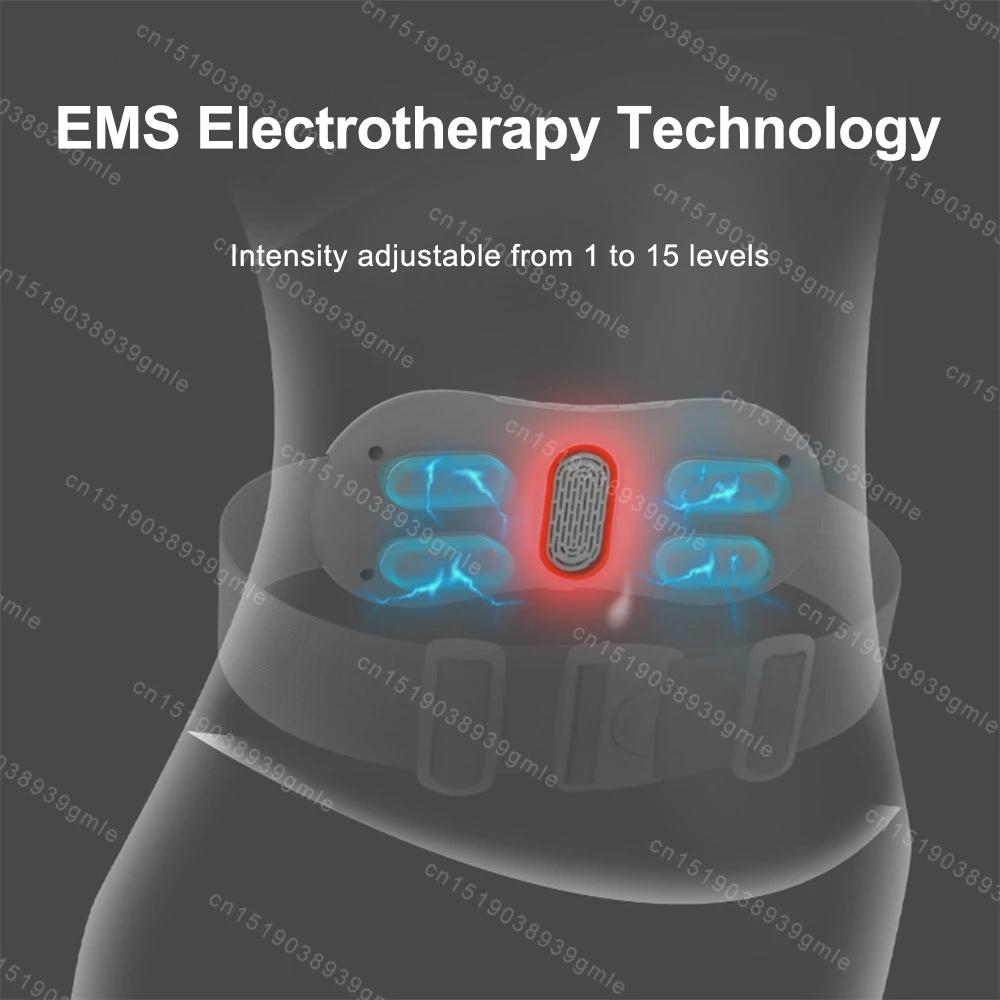 EMS Electric Waist Massager Belt Waist Heating Pad Infrared Massage Belt Warmer Back Abdomen Pain Hot Compress Muscle Relax