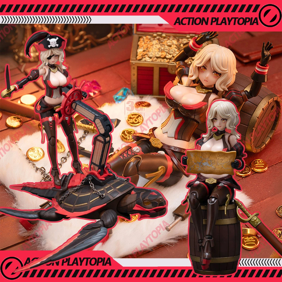 

Original Border Model Queen Anne Action Figure Kit Pirate Mega Sexy Captain Mecha Assembly Model Ornament Toy Collection Gifts