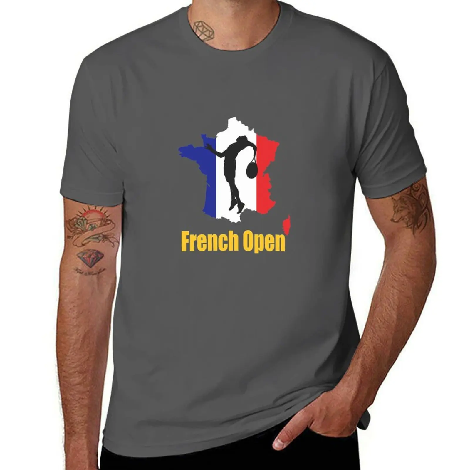 

2020 Tennis French Open T-Shirt Breathable Gym Short Sleeve T-Shirt