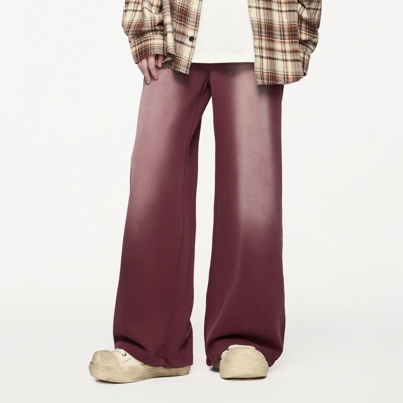 

Men's Clothing 2025 Autumn New American New Style Sports Washed Draped Wide-Leg Sweatpants For Men And Women Casual Fashion H7ZA