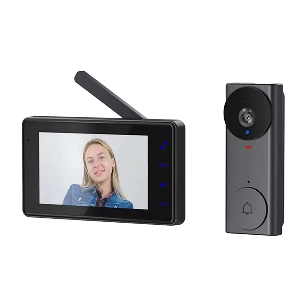 【STABLE QUALITY】Intelligent Video DoorbellDual Audio Needed Button Control Smart Door Viewer Doorbell Camera Home