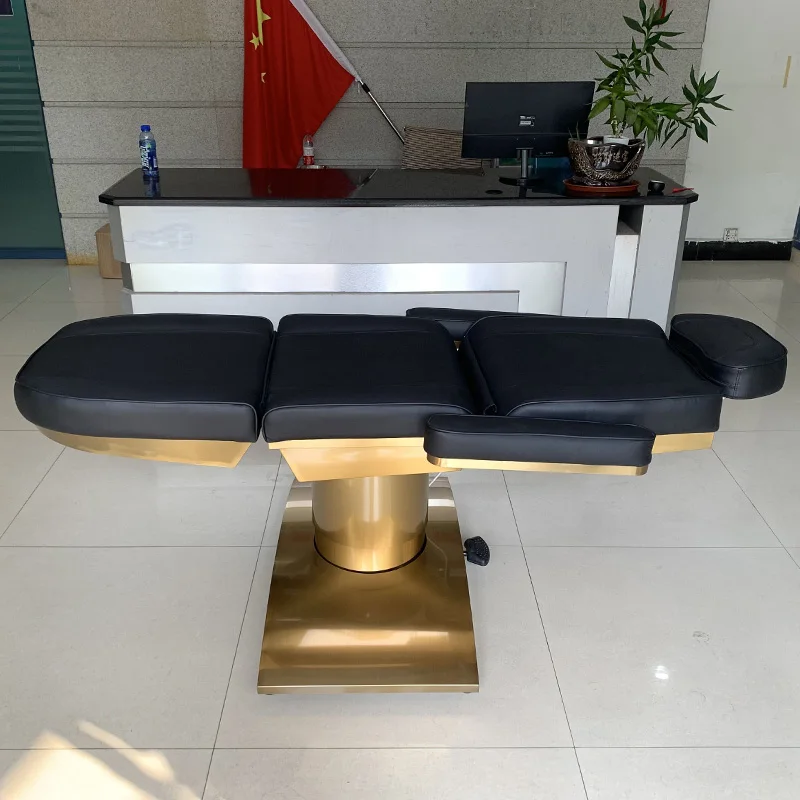 เตียงต่อขนตา โมเดิร์น หรูหรา ปรับได้ 3/4 มอเตอร์ สำหรับร้านเสริมสวย สปา ดูแลผิวหน้า นวดไฟฟ้า เตียงเสริมความงาม