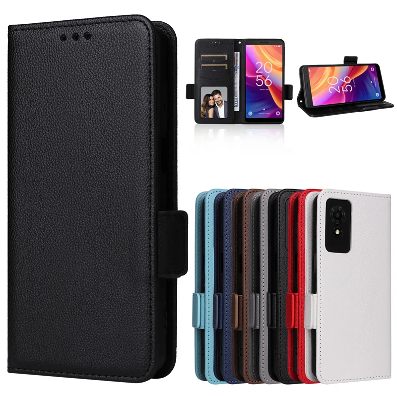 Pertain to TCL 501 4G Luxury Flip PU Leather Wallet Lanyard Stand Case For TCL 501 TCL501 4G T433D Phone Case