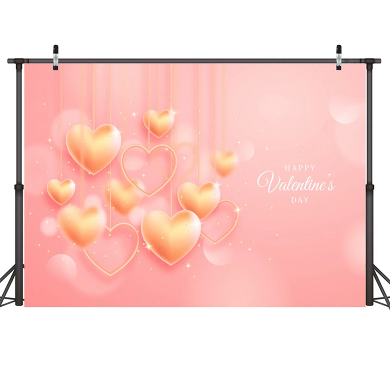 210X150cm Valentine's Day Background Cloth Love Flower Photo Material Photography Background Cloth, C Durable Easy Install