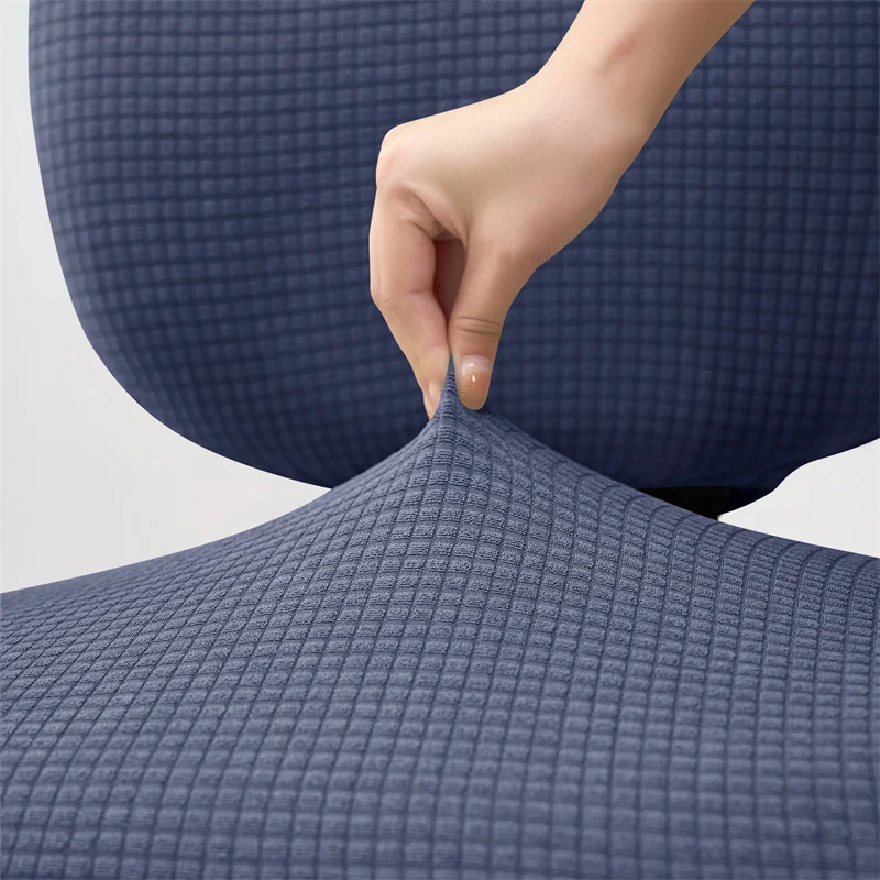 2 teile/satz Wasser Abweisend Büro Stuhl Abdeckung Polar Fleece Stretch Computer Stuhl Schonbezüge Rotierenden Gaming Sitz Abdeckung Schutz – Detail 9