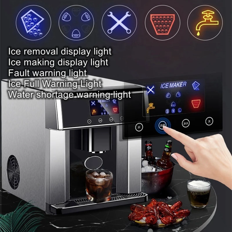 ZB-10E home small commercial desktop 15 kilograms of daily output of ice cold water two-in-one ice machine
