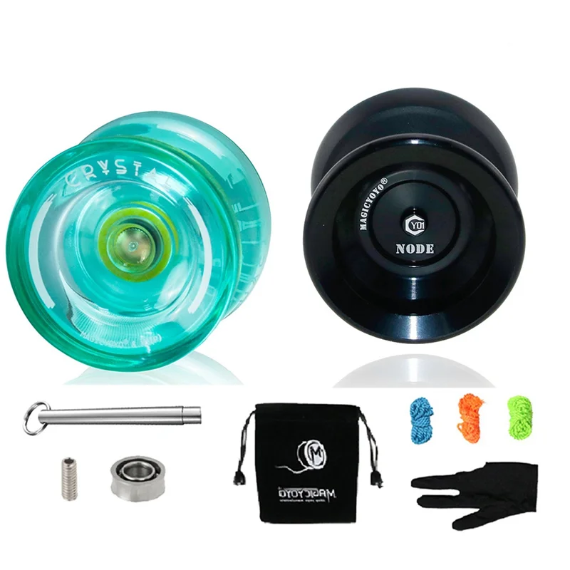 FBIL-Magicyoyo 2 Set Yoyos per bambini Yoyo per principianti con guanti Borsa portaoggetti per corda corta estrattore, Y01 e K2P