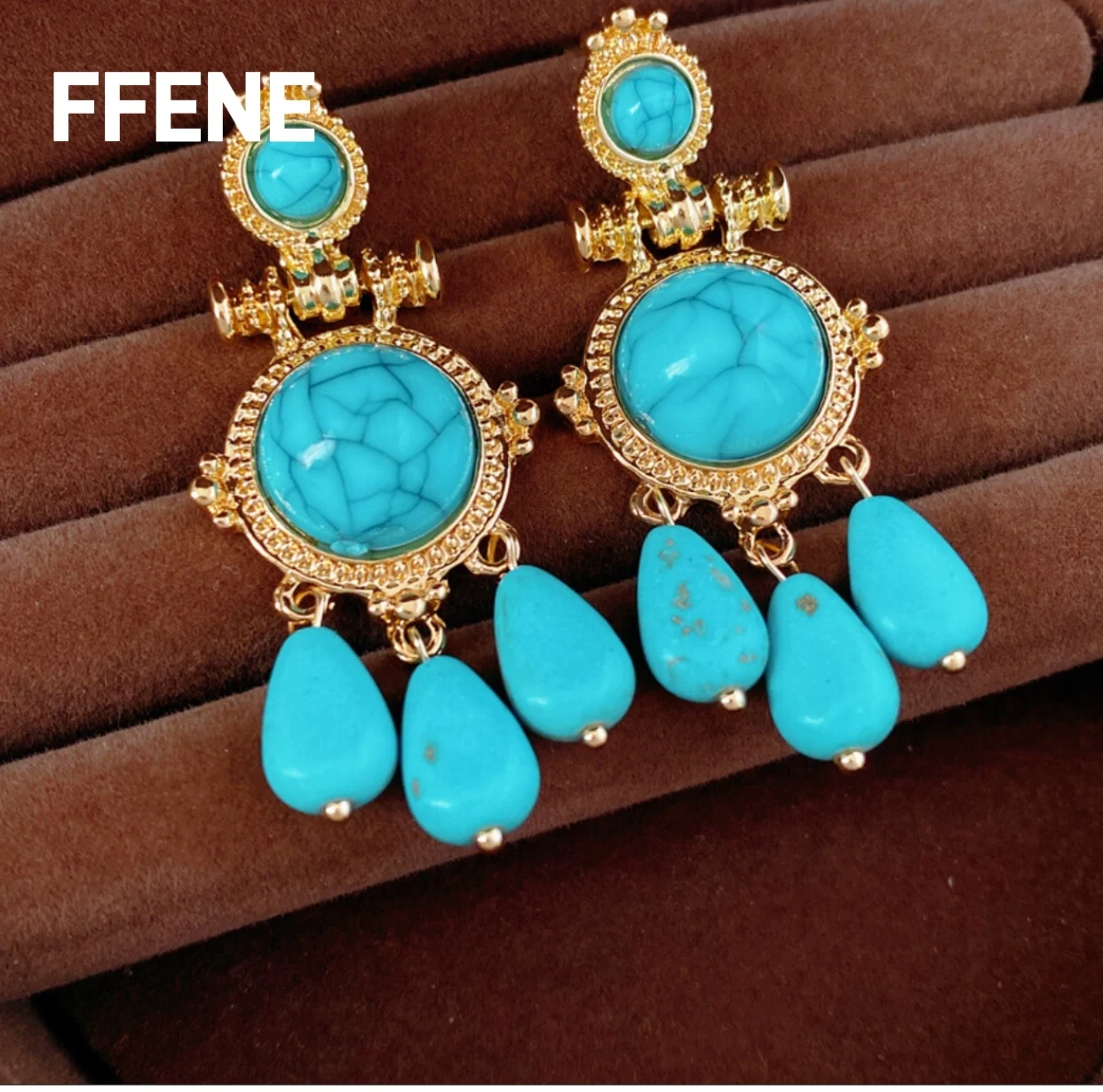 

[Classic] Silver Needle Resin Stone Drop Earrings Light Luxury High-end Earrings Retro Niche Earrings