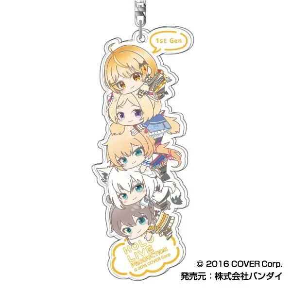 Anime Hololive Vtuber Figures Acrylic Keychain Inugami Korone Shirakami Fubuki Bag Charms Cartoon Pendant Fans Gift Keyring
