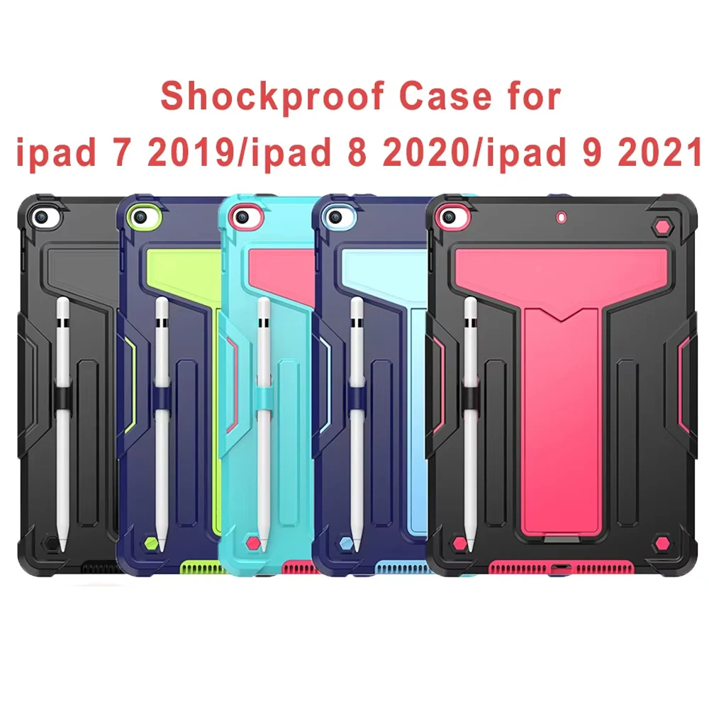 

Чехол для iPad 9-го 8-го 7-го поколения 10,2 дюйма 2021/2020/2019 iPad Air3 10,5 дюймов 2020 сверхпрочный противоударный чехол для планшета