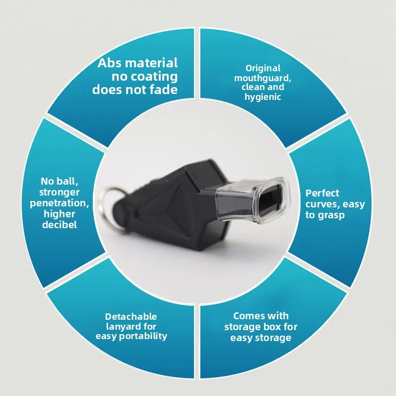 Ulepszony gwizdek wysokiej częstotliwości dla sportów: koszykówka, piłka nożna, siatkówka, meczy sędziowskie, aktywności na świeżym powietrzu, ratownictwo, pływanie