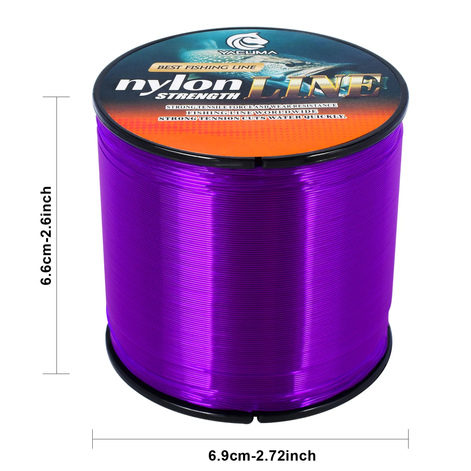 YACUMA 300M/500M Starke Nylon-Monofilament-Angelschnur, glatt und mit geringer Dehnung, für Süßwasser- und Salzwasser-Angelzubehör – Detail 3