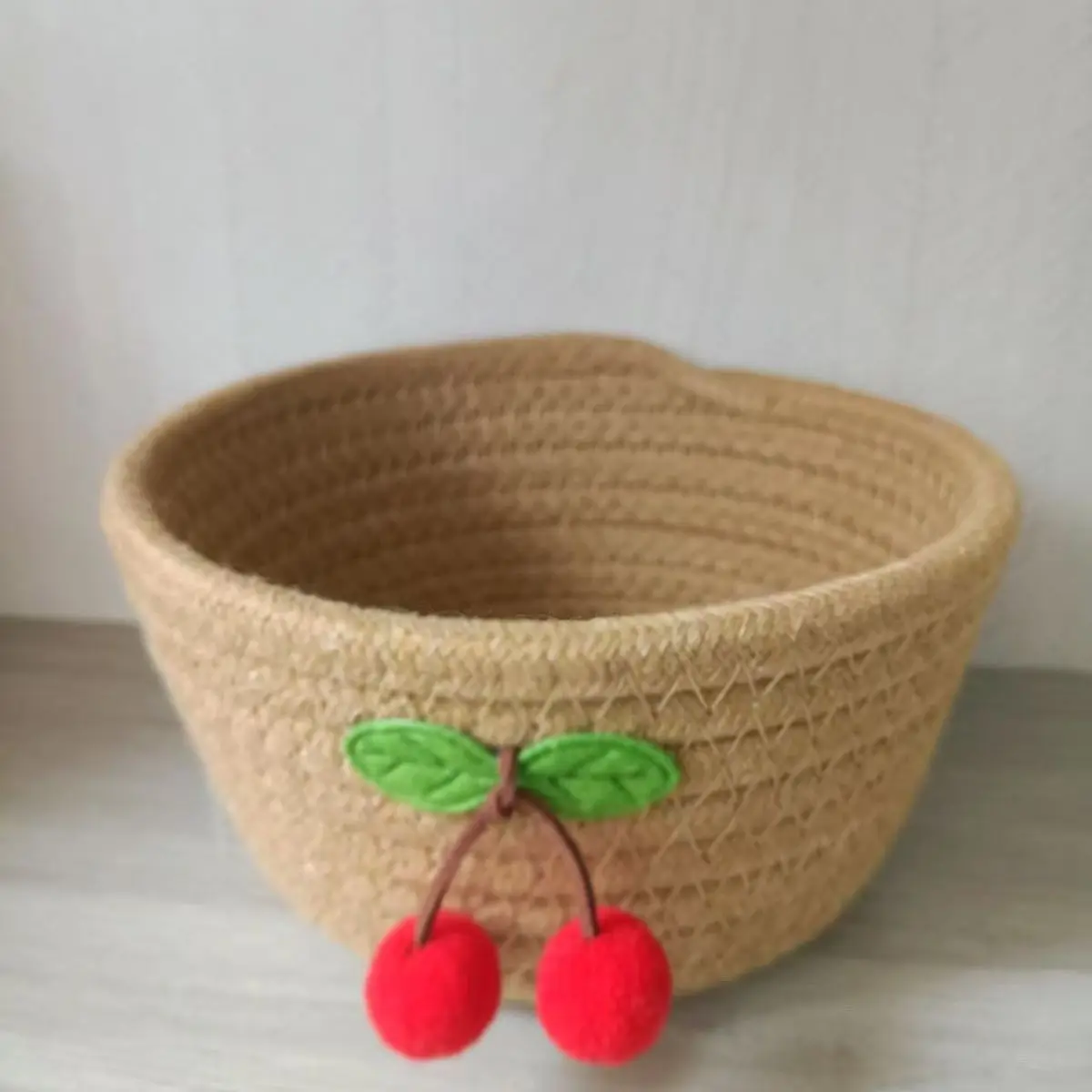 

Экологичный плетеный хлопковый органайзер для хранения: коробка для ключей, косметики, мелочей, для прихожей, гостиной, кофейного столика