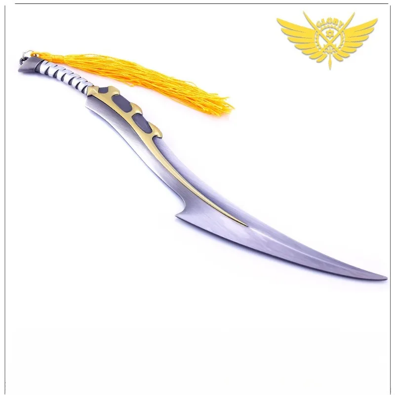 22 cm/8,66 pulgadas el Avatar del rey periférico de animé lanza de batalla de primera generación Xue Mingkai espada corta arma modelo llavero regalos