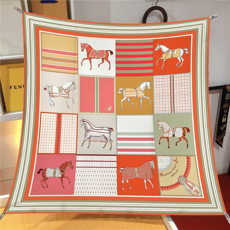 2025 novo francês listrado cor bloco xadrez cachecol versátil envoltório para ac escritório moda viagem frete grátis ​