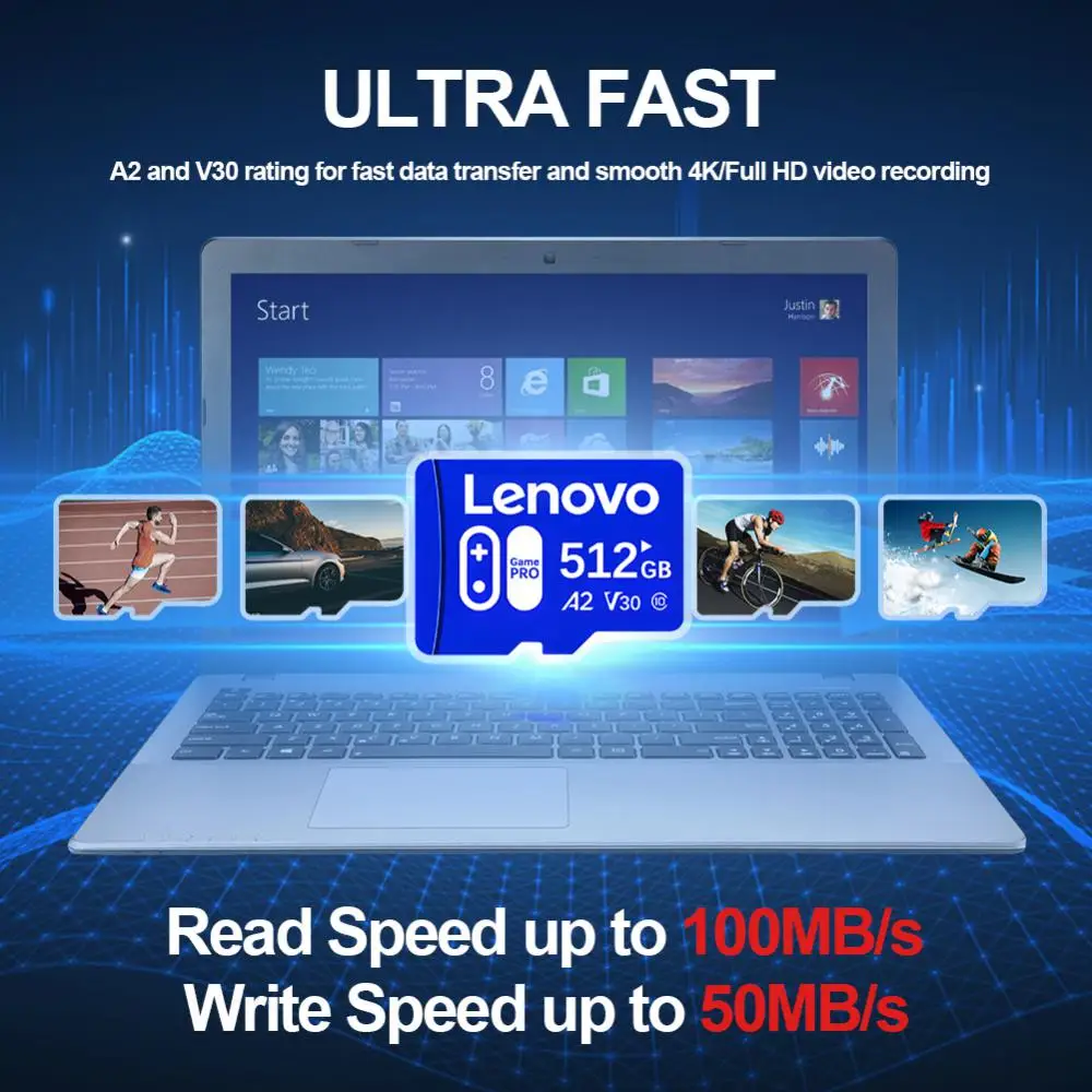 Genuine Lenovo 2tb 1tb Memory Card 128GB 32GB 64GB 256GB SD/TF Flash Card Mini SD Card 64 128GB TF Card For Phone Speakers Robot