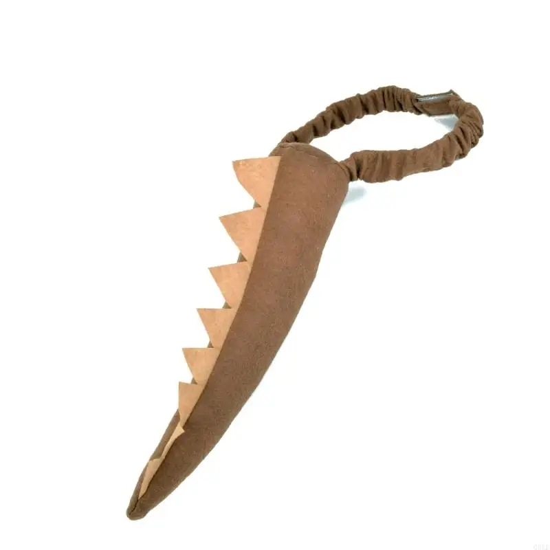 Q0KE Halloween Verkleedstaart Kids Dinosaurus Staart Kostuum voor Jongen Meisje Verjaardag Cosplay