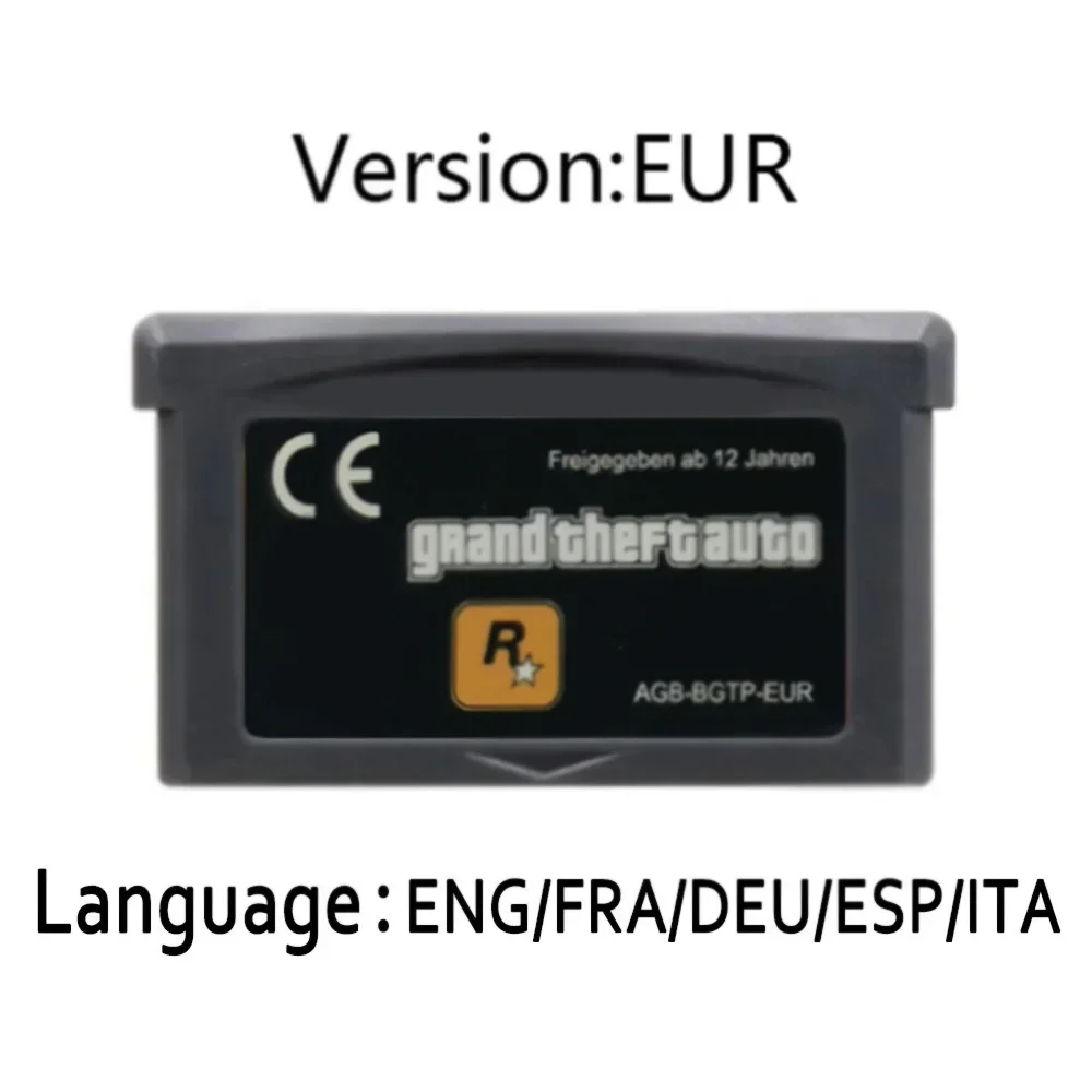 حار GBA لعبة خرطوشة 32 بت لعبة فيديو وحدة التحكم بطاقة السرقة الكبرى السيارات مقدما GBA لعبة 32 بت لعبة فيديو