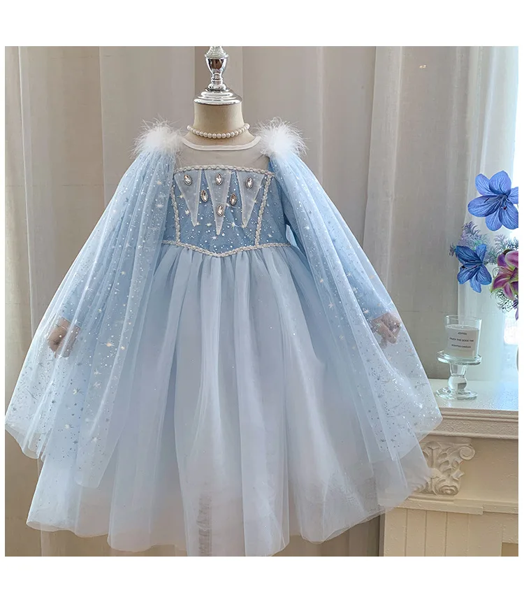 Frühling Herbst Mädchen Prinzessinnenkleid mit Abnehmbaren Schultern Kinder Puff-Tüllkleid Baby Weiches Tüllkleid Kinder-Abendkleid Kinder-Performancekleid – Detail 6