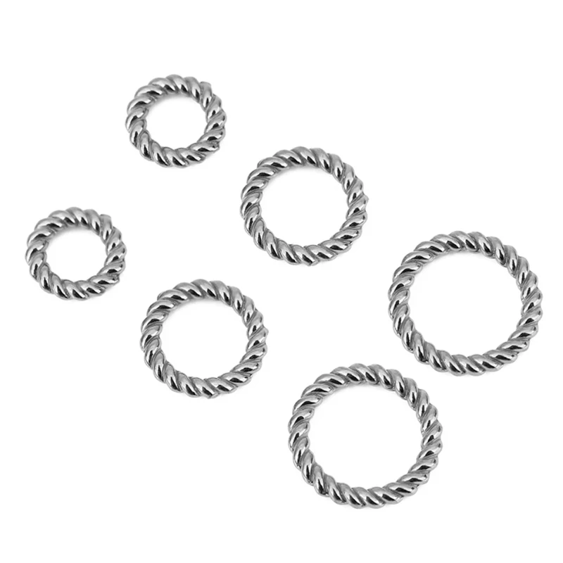 10pcs Stainless Steel Closed Twisted Jump rings 8 10 12 mm PVD Never Fade Split Rings Connectors For Jewelry Necklace Findings image 4