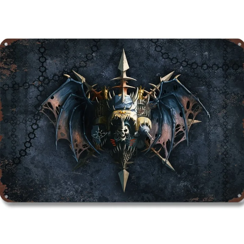 

Artistic Metal Wall Decor: Stunning Image of A Dark Mechanical Demon, Perfect for Spaces with Dark Vibe, 7.9x11.8"or 11.8x17.7"