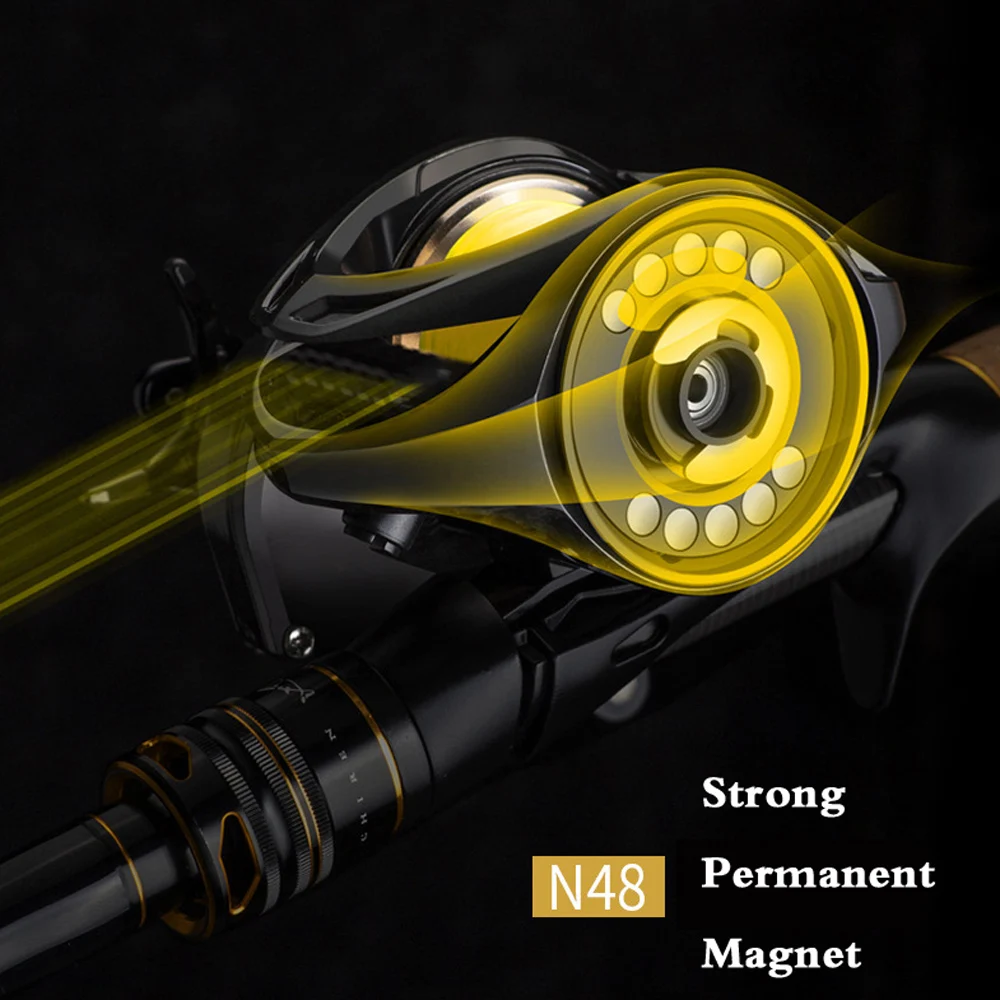 Carrete Baitcasting metal para agua salada – 16kg arrastre 6.3:1 - imagen 4