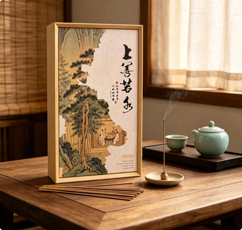 Natural Stick Incense Gift Box Complete Incense Burner Kit Oriental Fragrance For Yoga Tea Room Relax Decor