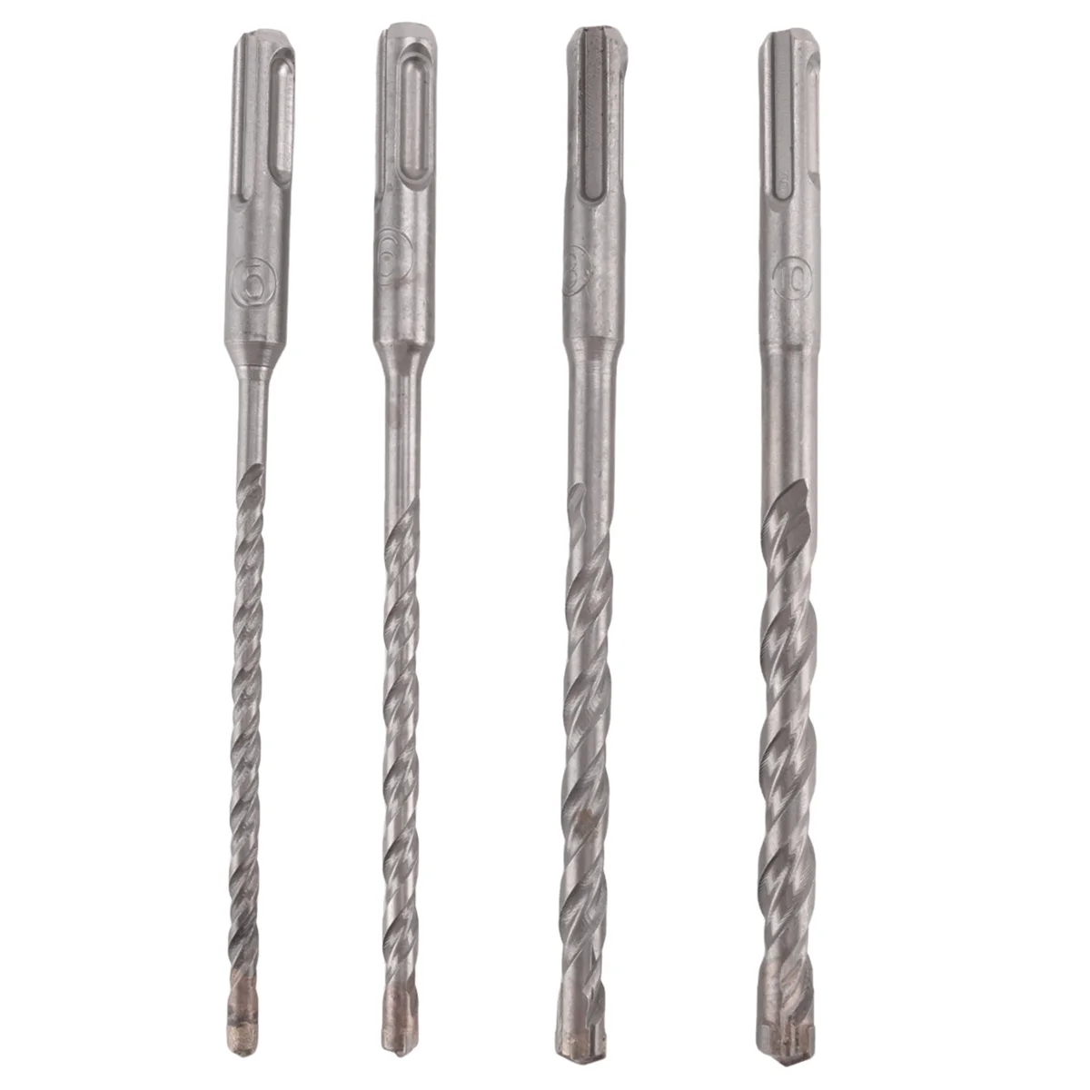 Juego de brocas de martillo SDS Plus, 7 piezas, 4 ranuras, para ladrillo de hormigón, mampostería y granito