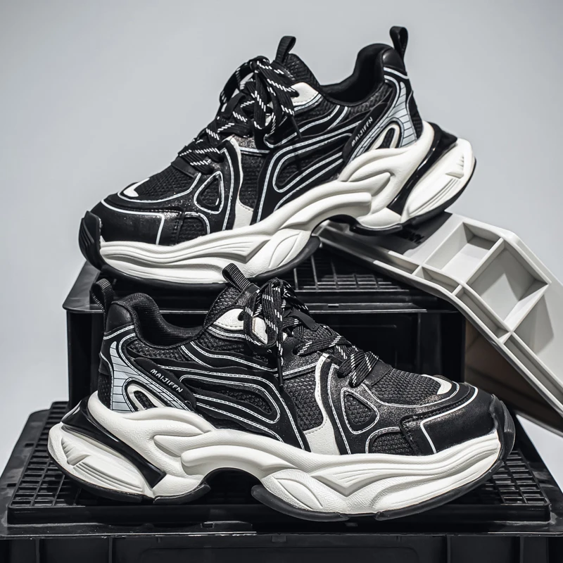 

Мужские уличные теннисные туфли для бега, повседневные кроссовки, удобные кроссовки на платформе, дышащие кроссовки, винтажная спортивная обувь, мужская 44