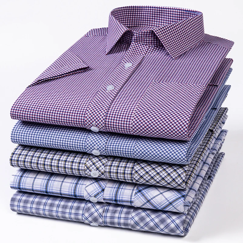 

Men's pure cotton lightweight short-sleeved shirt - trendy, versatile, comfortable, suitable for street wear, elegant.