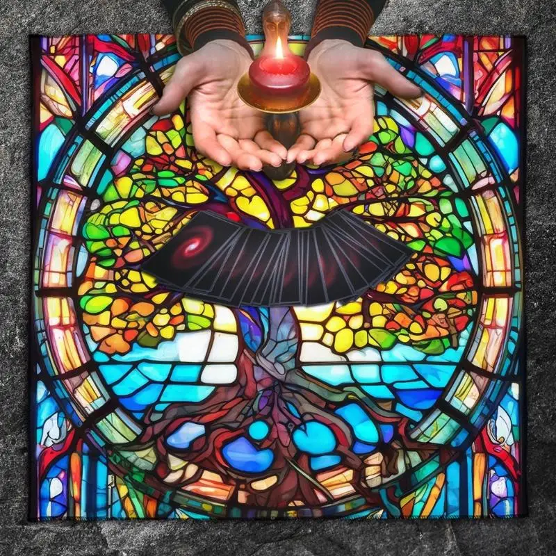 

Скатерть Таро, алтарная ткань, 50x50/60x60/75x75 см, настольная игра, карточный коврик для гадания