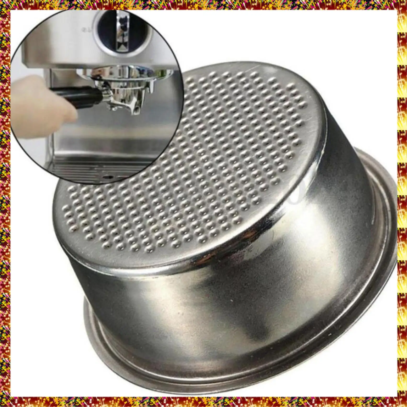 Agoup 4 pçs 51mm 4 copos filtro de substituição cesta para café bottomless portátil para delonghi ec680/ec685 espresso