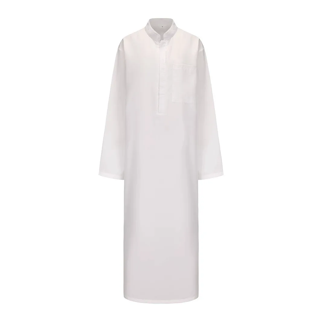 2025 nuevo bata para hombre, bata musulmana informal y cómoda, bata Omani, bata con bolsillo lateral, bata Abaya Ramadán Dubai, lujo, Islam elegante