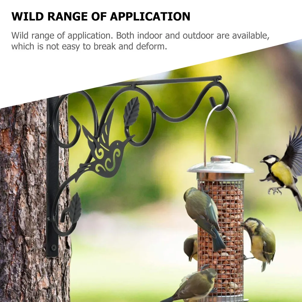 2Pcs Minimalist Iron Wall Bracket Hook for Hanging Planters Flower Pots Baskets Lanterns Wind Chimes Bird Feeders Garden Home view 4