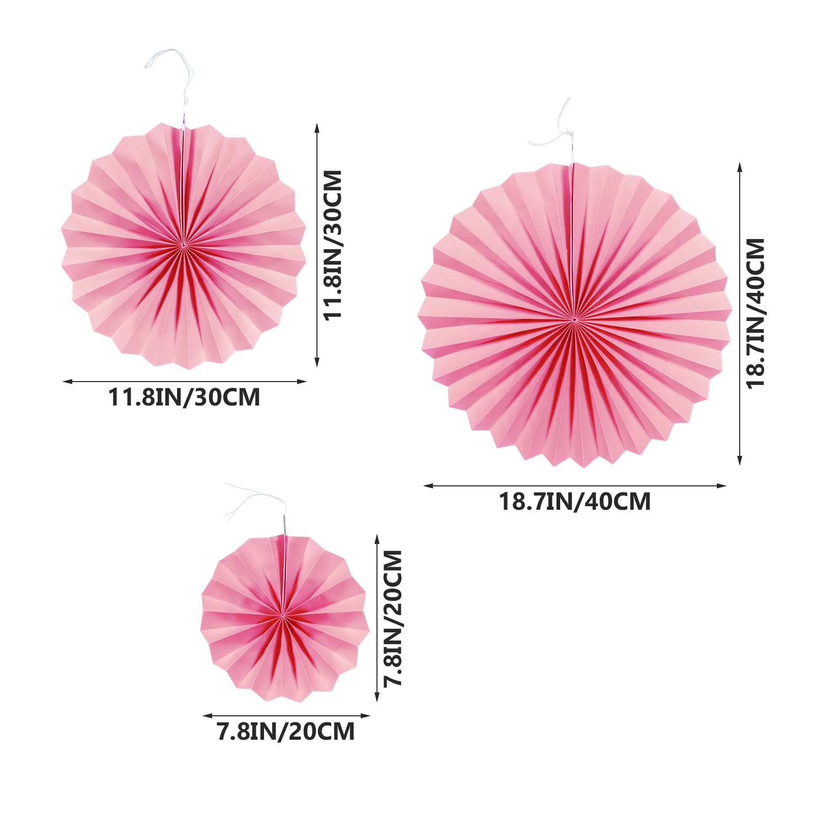 6Pcs Red Chinese Character Xi Paper Folding Fan Party Decorations Wedding Photo Prop Bright Color Lightweight DIY Fan Flower