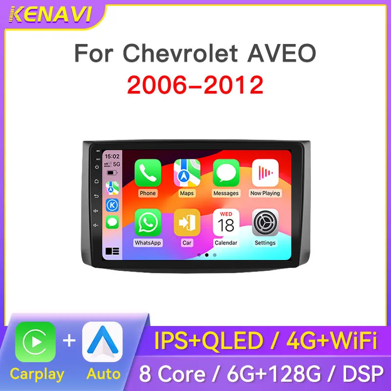 

2 Din Android10.0 Car Stereo Radio For Chevrolet AVEO T250 2006-2012 Center Multimedia Player Carplay Auto GPS Navigation Screen