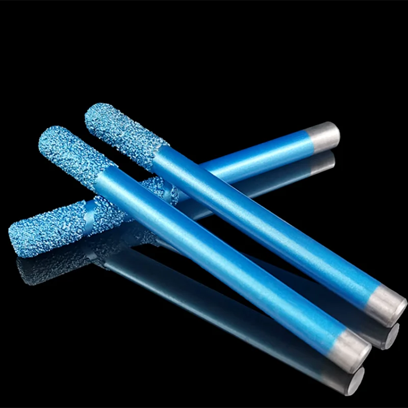 Imagem -06 - Diamante Soldadas Pedra Fresadora Fundo Plano Bola Nariz Gravador Granito Ferramenta de Corte Escultura Faca Máquina Cnc Gravação Bits