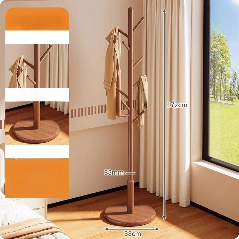 Standing Coat Racks Wooden Clothes Racks Aesthetic Coat Rack Shelves for Hanging Coats Bedroom Shelf Modern Interior Furniture