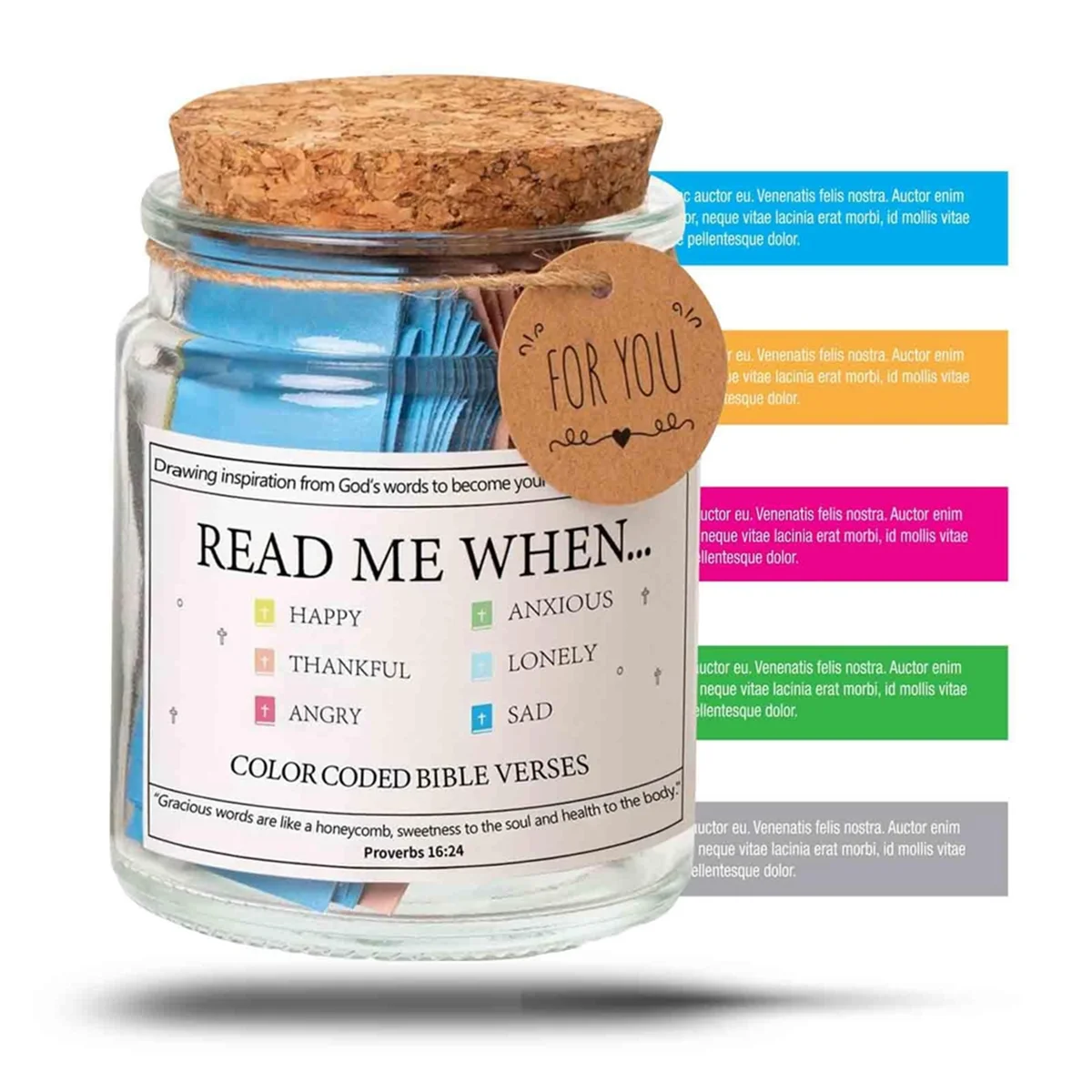 

3PCS the Hope Jar Bible Verses Bible Verses in A Jar Glass Prayer Jar Prayer Jar Bible Jar Bible Verses for Emotions