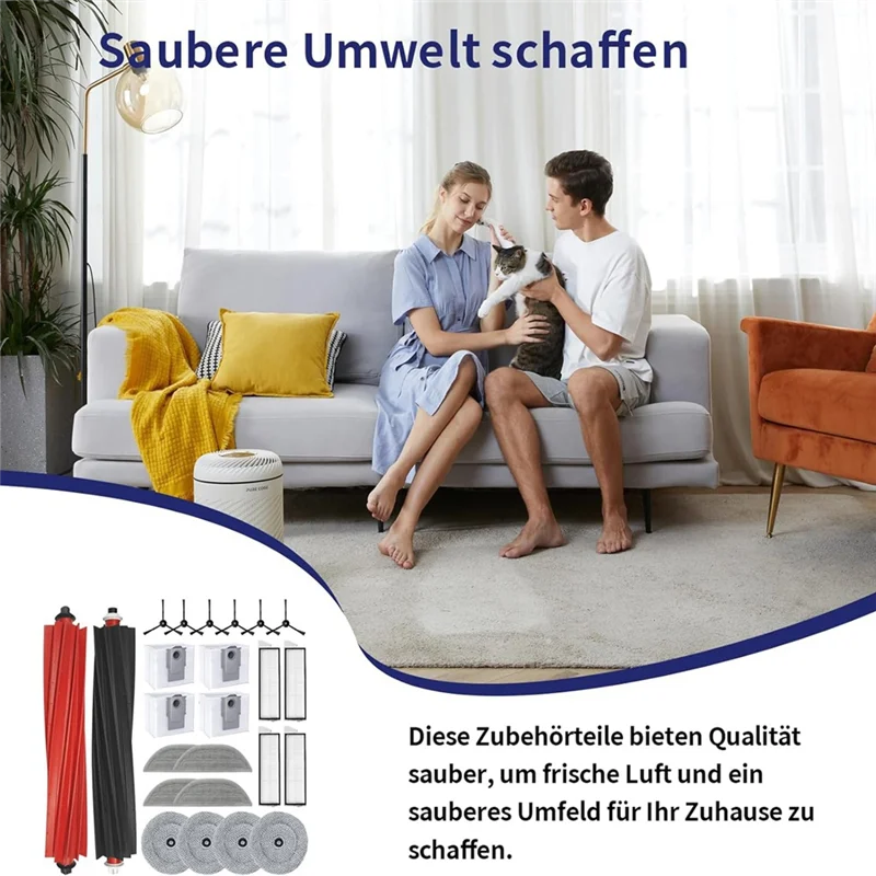 

A23F-сменный набор аксессуаров, совместимый с роботом-пылесосом Roborock S8 Maxv Ultra, роликовыми щетками, фильтрами, боковой щеткой, мешком для пыли