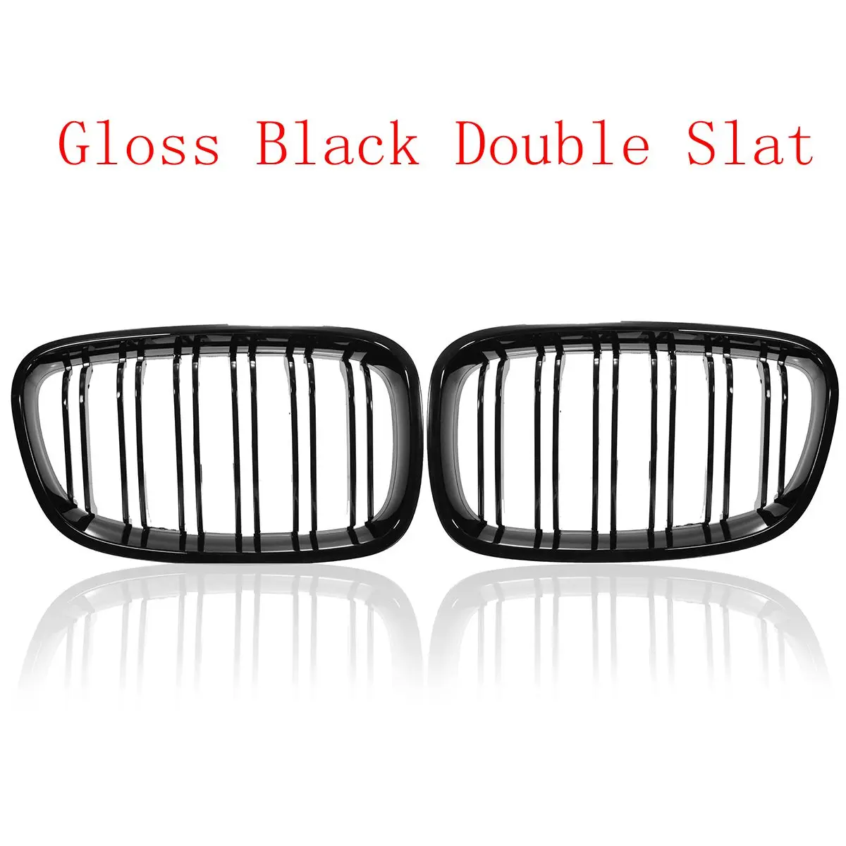 Grille Voor BMW F20 F21 1 Serie 2010-2014 Auto Front Nier Grill Racing Grills Glanzend Zwart grills - afbeelding 1