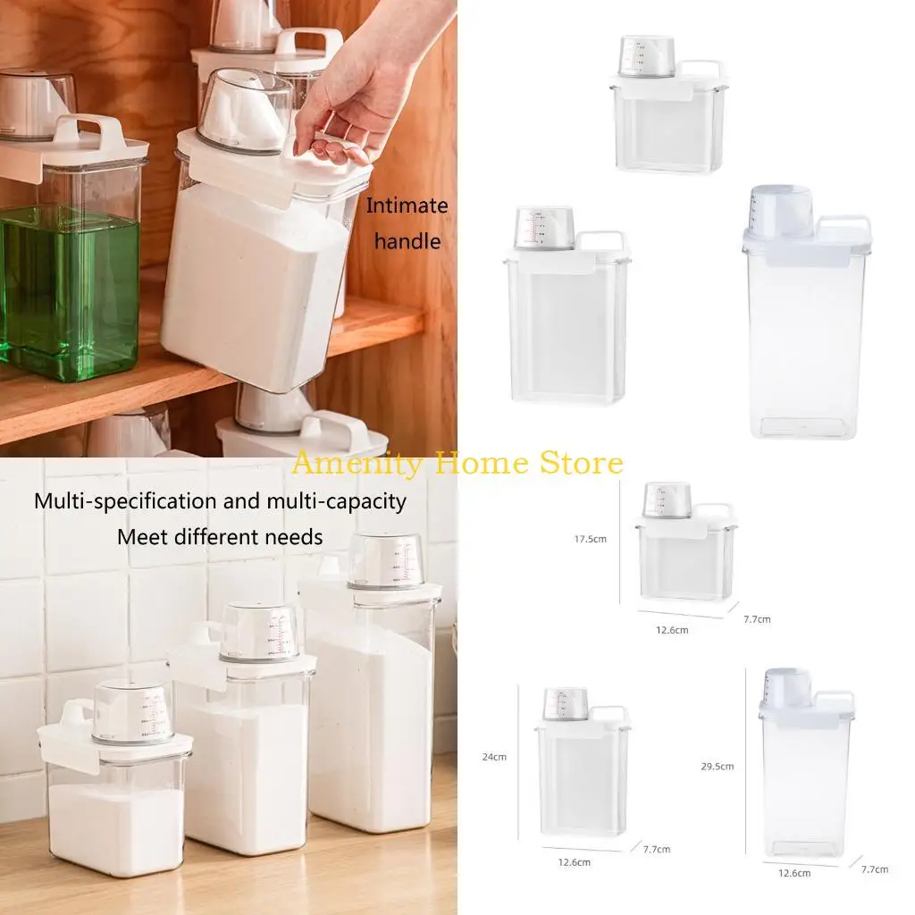 

F26C Ящик для хранения стирального порошка с ручкой и крышкой Стиральный порошок для разлива в бутылки