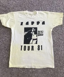 クランクZappa 1981ツアーTシャツ、シャットアップ、プレイヤー、ギターTシャツ