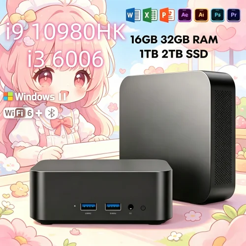 

2026 Sagacious Supersonic Mini Desktop PC Core I9 10980HK / I3 6006U Windows 11 Pro 32GB RAM Spacious SSD 4K Display Residential