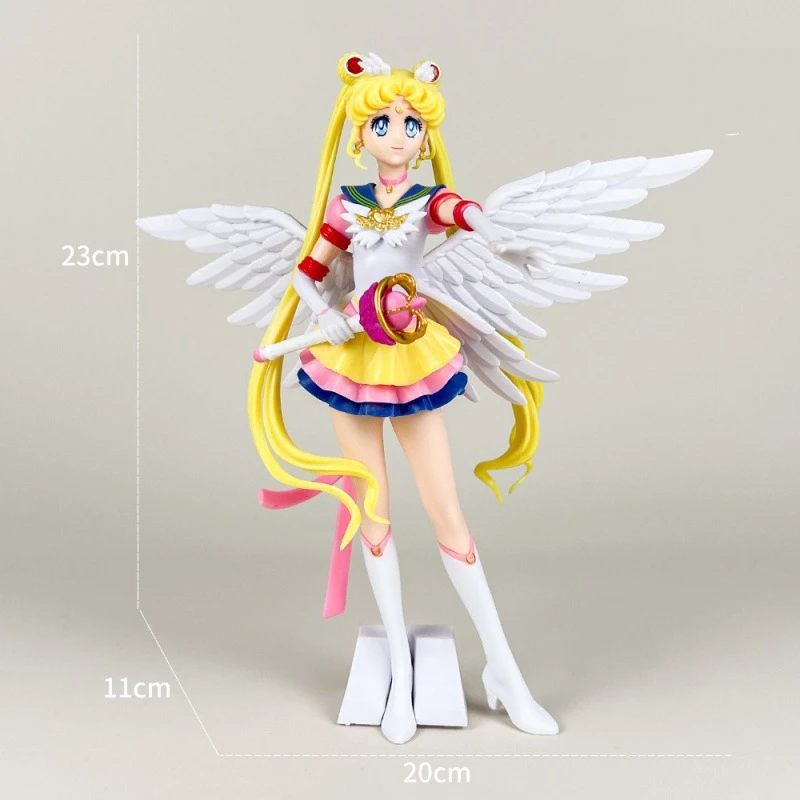 Anime Figuren Kriegerin Mond Hase Puppe Charme Engel Seemann Hase Kawaii PVC Action Modell Kuchen Dekoration Geschenk für Mädchen