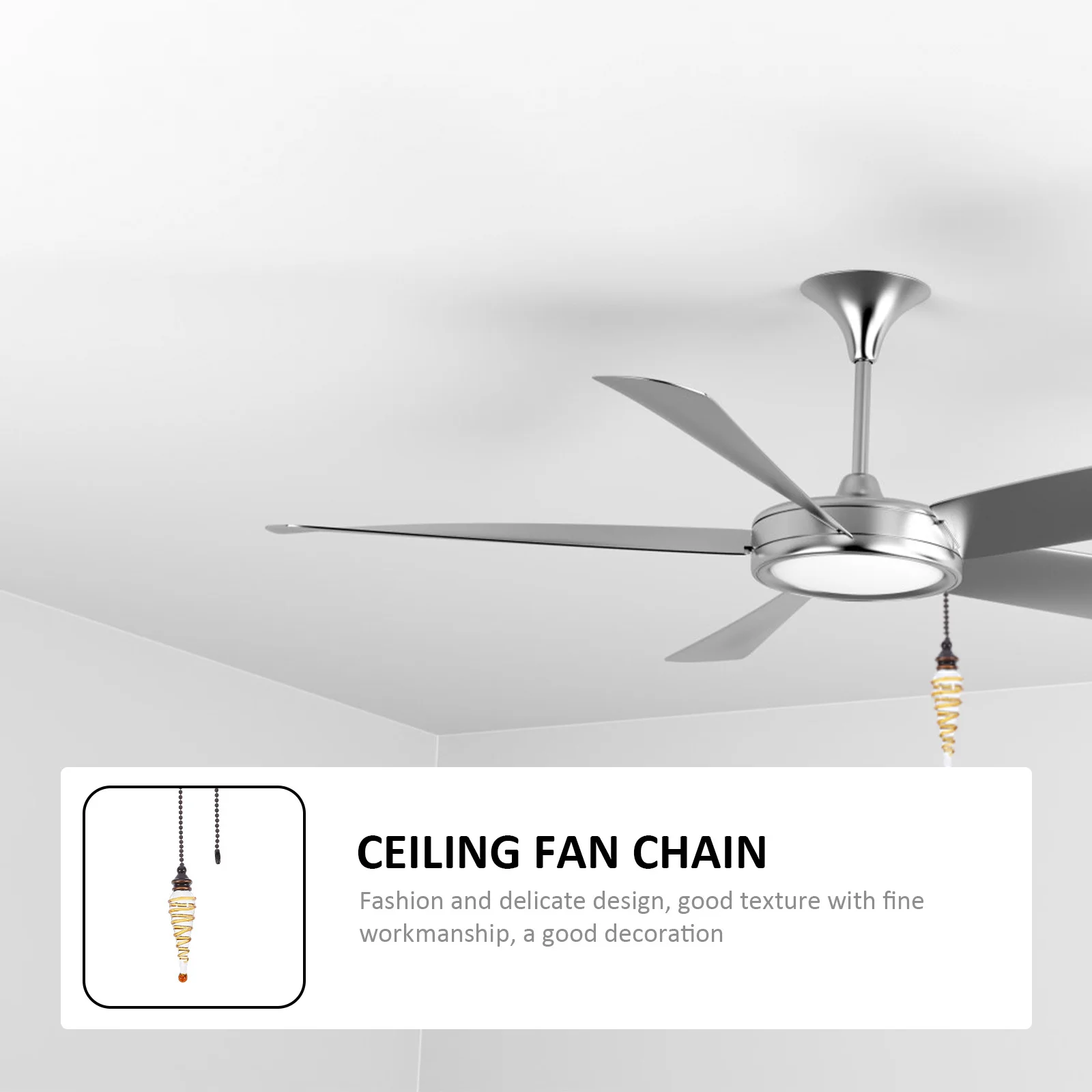 

1Pcs Decorative Fan Pull Chain Ceiling Light Chain Lamp Hanging Pendant Home Chandelier Fan Lamp Decor Home Decor