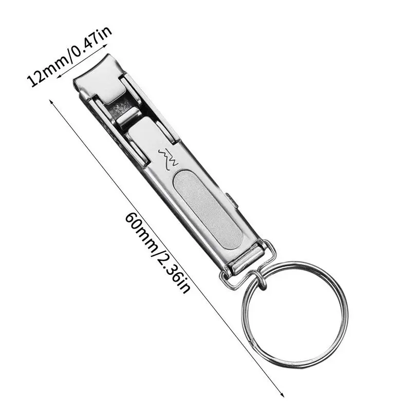 스테인레스 스틸 초박형 다기능 네일 클리퍼, 휴대용 접이식 와이드 턱 커터, 여행용 미니 네일 파일